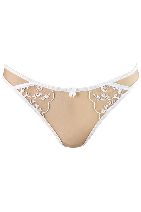 Axami Enigma White Sheer Mesh Thong Panty - Image 3