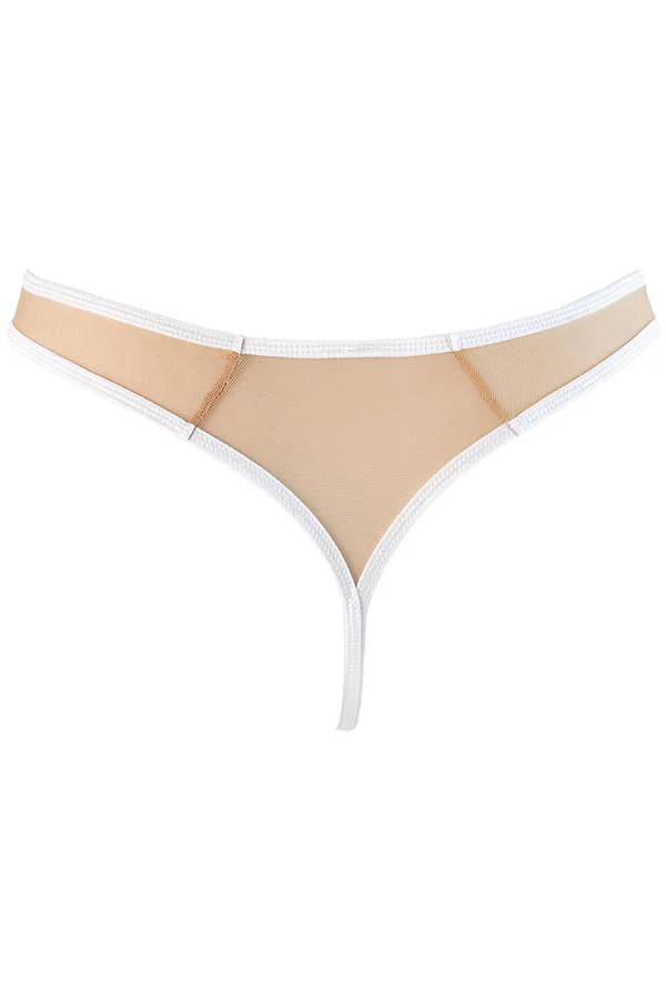 Axami Enigma White Sheer Mesh Thong Panty - Image 4