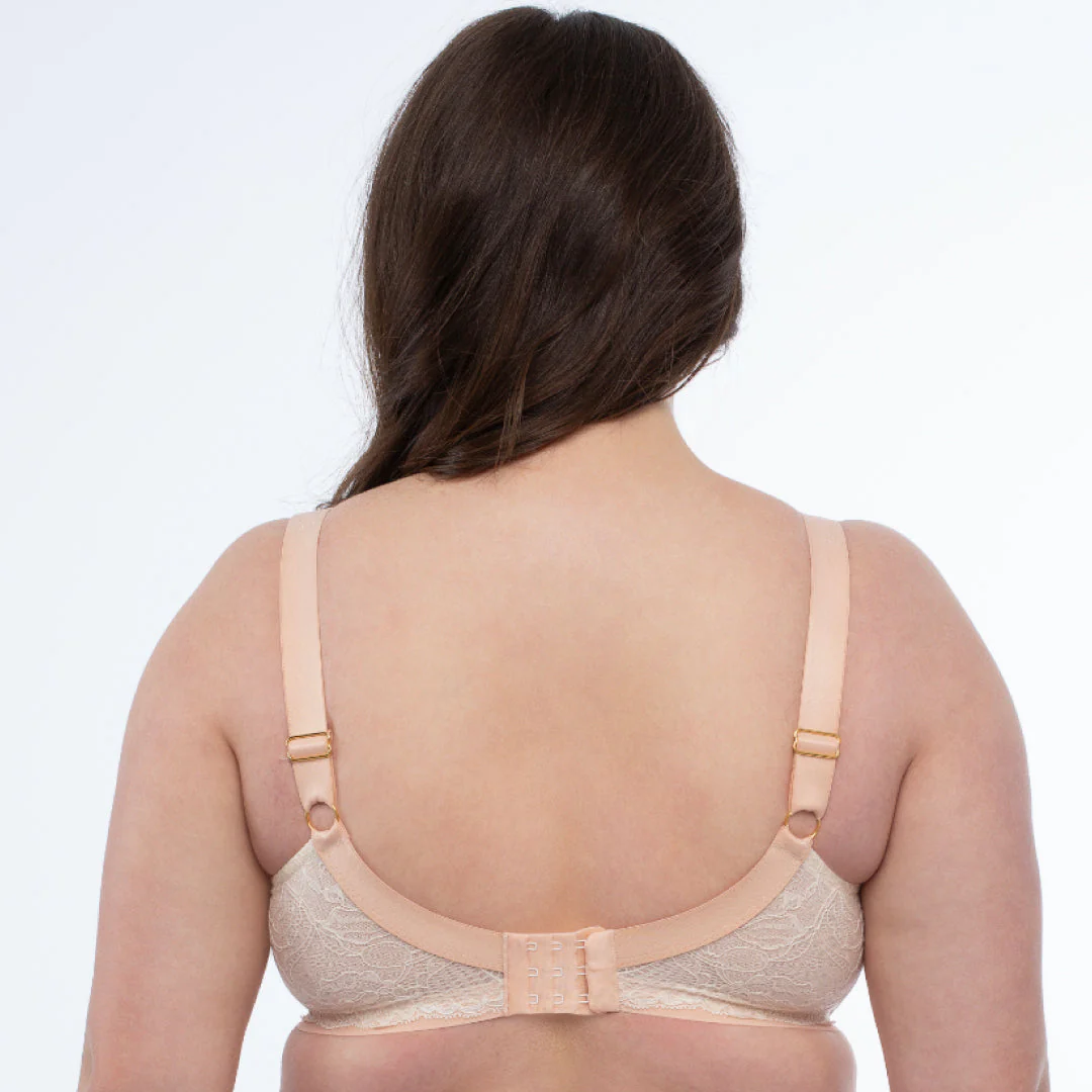 Samanta Anabelle Biscuit Sheer Mesh Full Figure Bra - Image 5