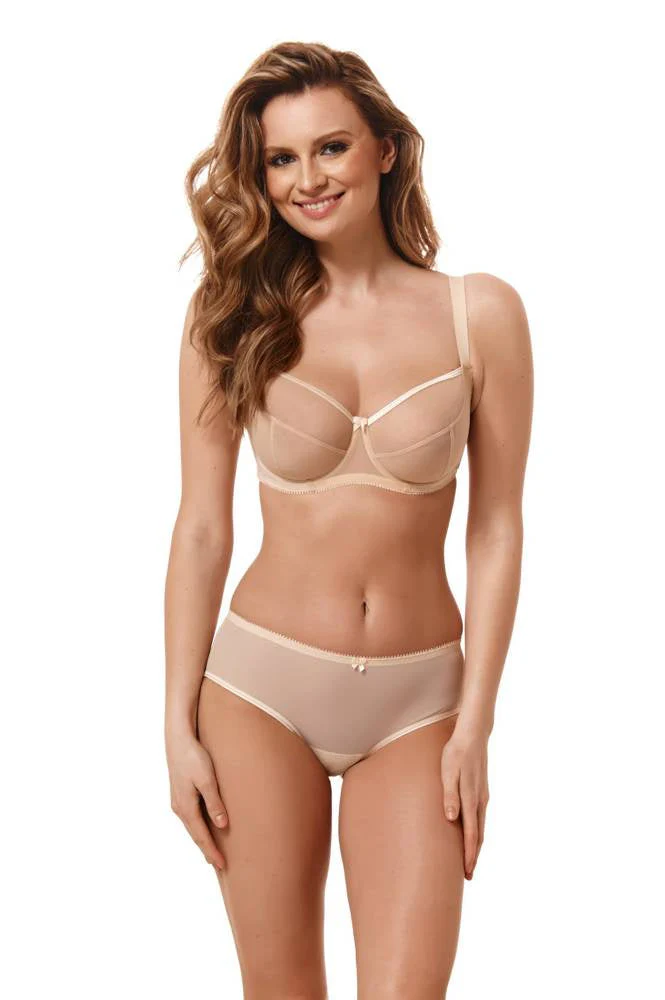 Sheer See Through Full Figure Bra Venice Beige - Image 3