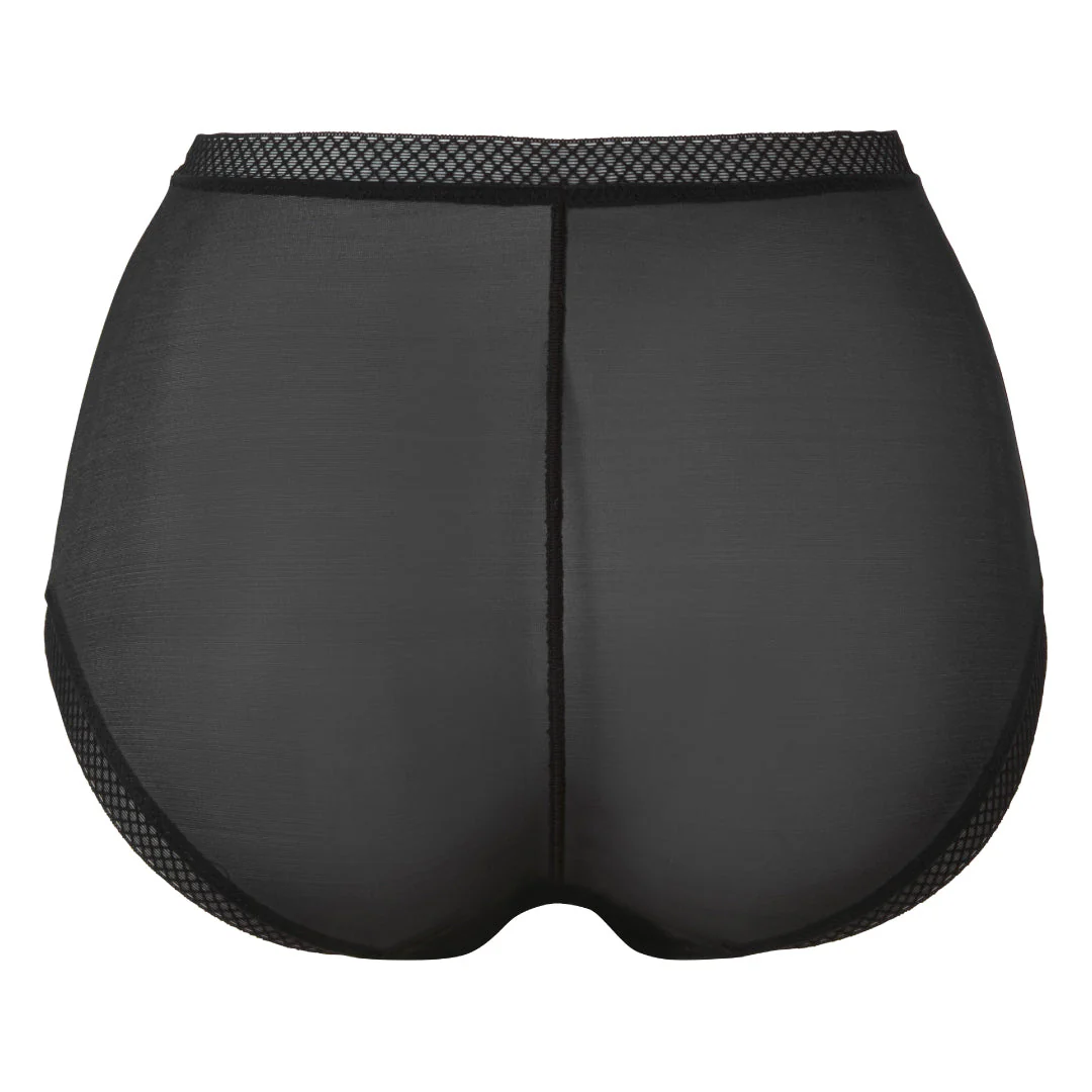 Gossard Glossies Black Sheer High Waist Short Panty - Image 7