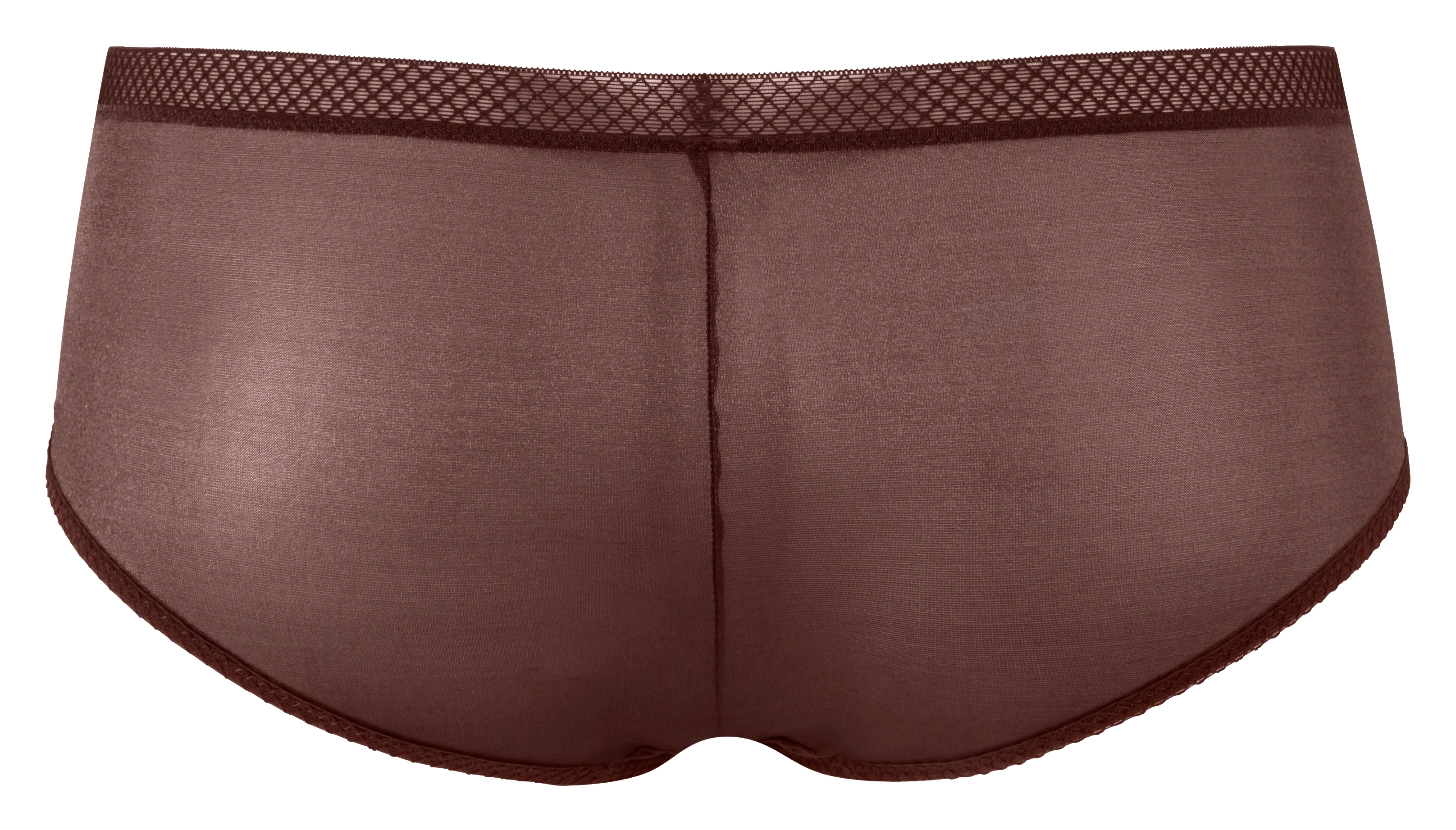 Gossard Glossies Rich Brown Sheer See Through Shorts Panty - Image 4