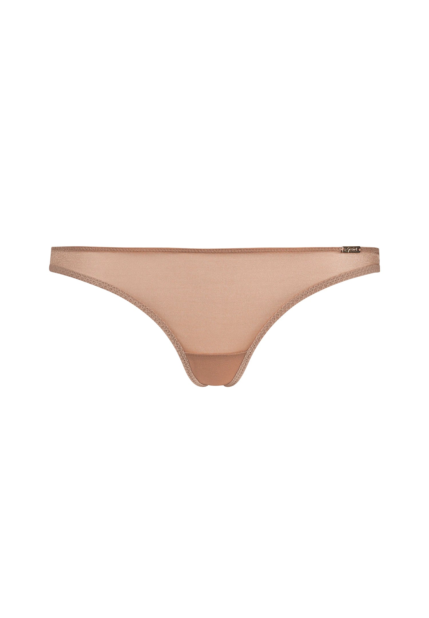 Gossard Glossies Nude Sheer See Through Thong Panty - Image 4