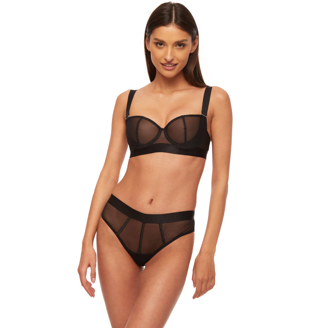 Kinga Mist Sheer Mesh Balconette Bra - Image 3