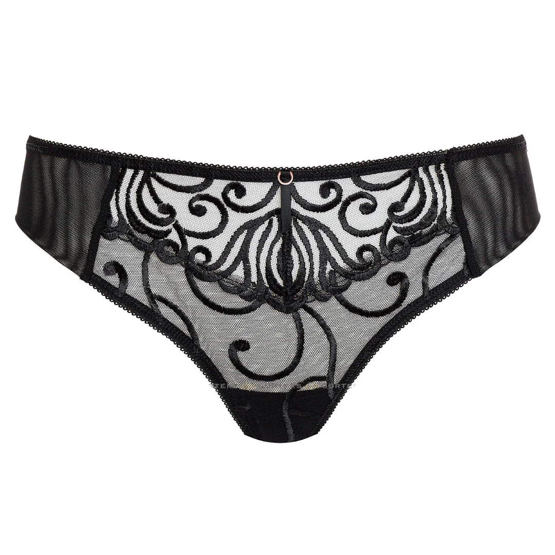 Gorteks Fiore Black Sheer Thong Panty - Image 4