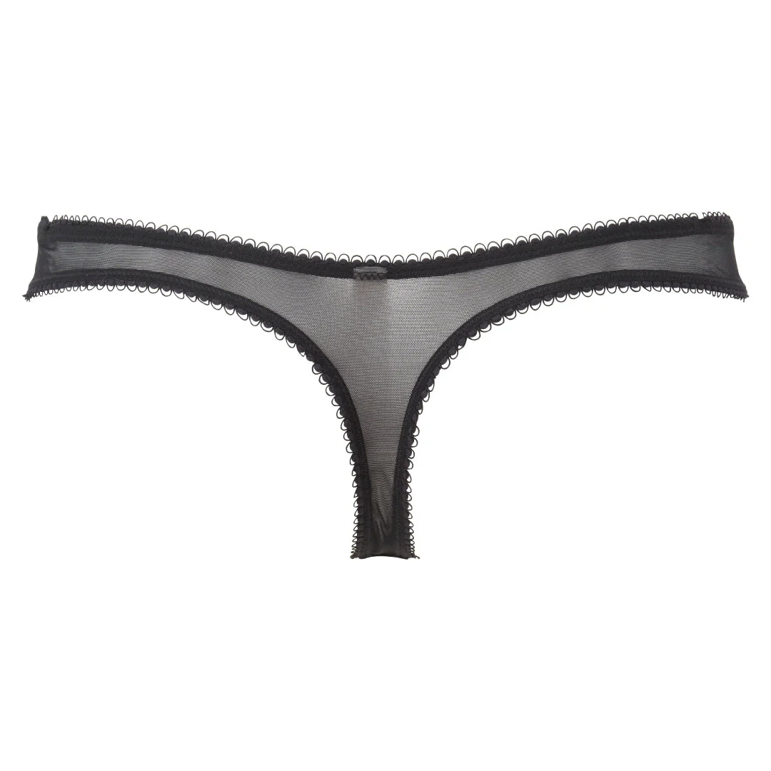Gossard Superboost Lace Black Sheer Thong Panty - Image 4