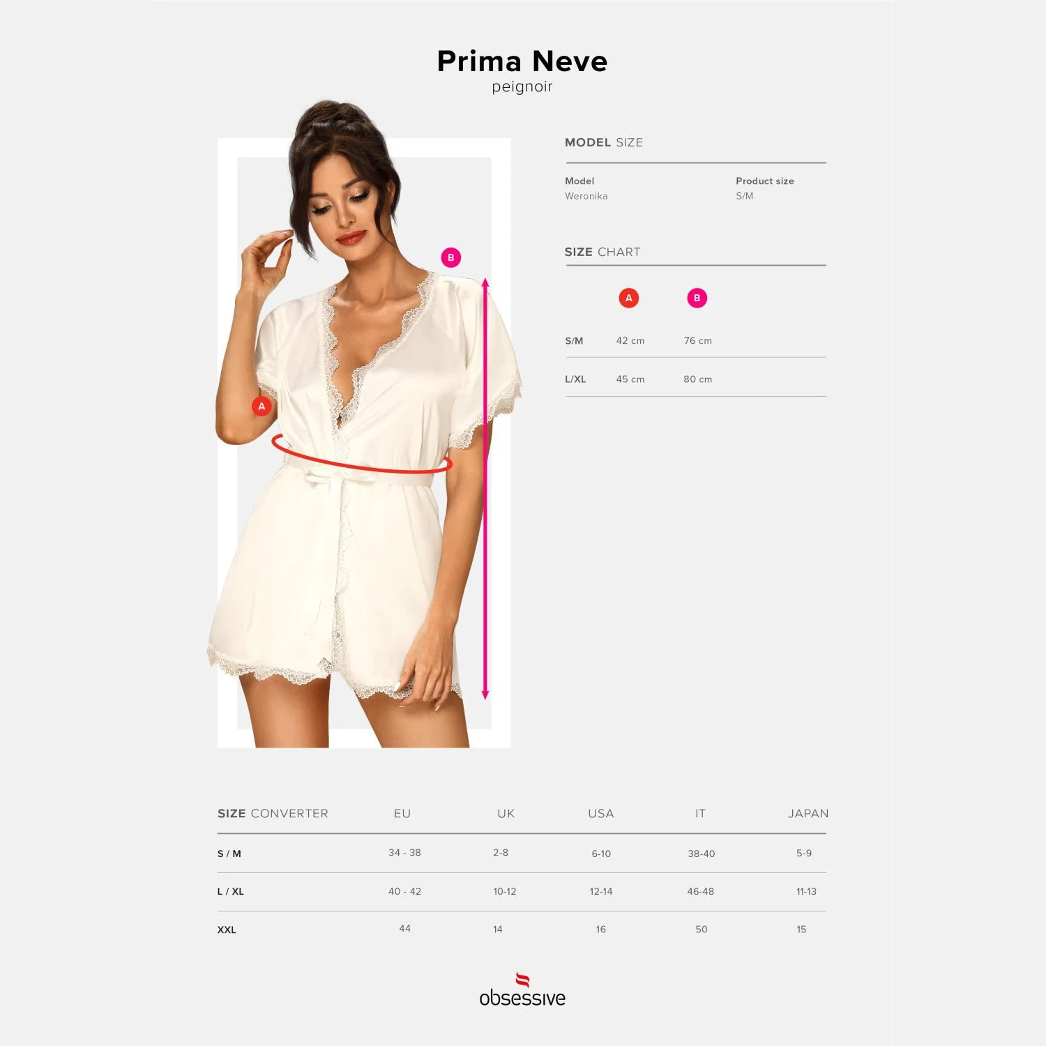 Obsessive Prima Neve Smooth Satin Peniuar - Image 6
