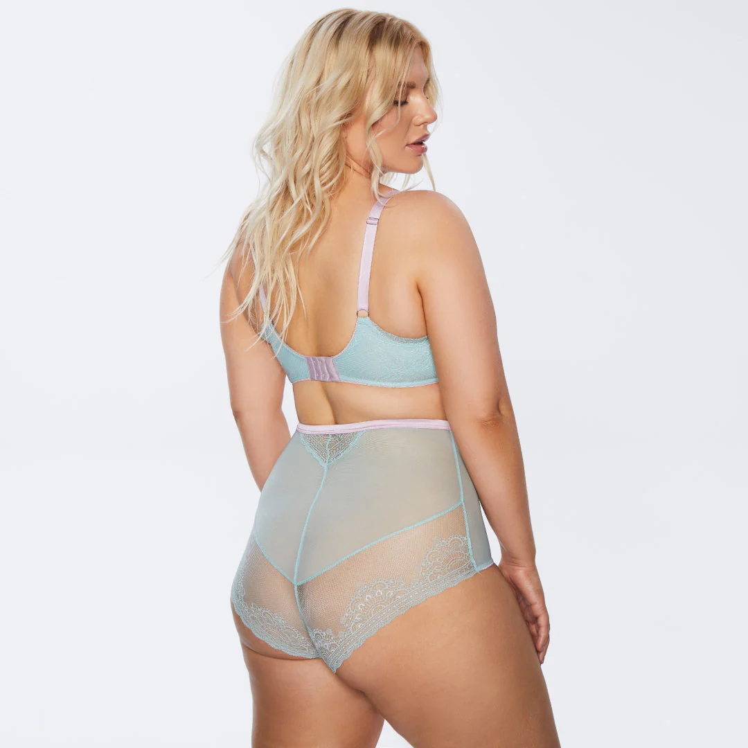 Kinga Pastellove Sheer High Waist Tulle Brief Panty - Image 4