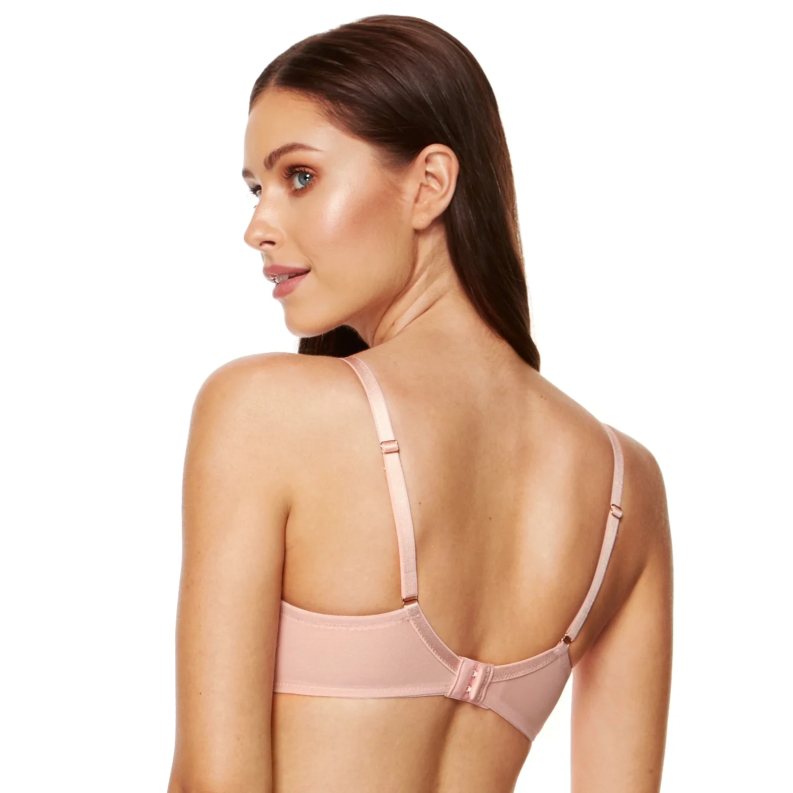 Gorteks Mable Pink See-Through Embroidery Balconette Bra - Image 2