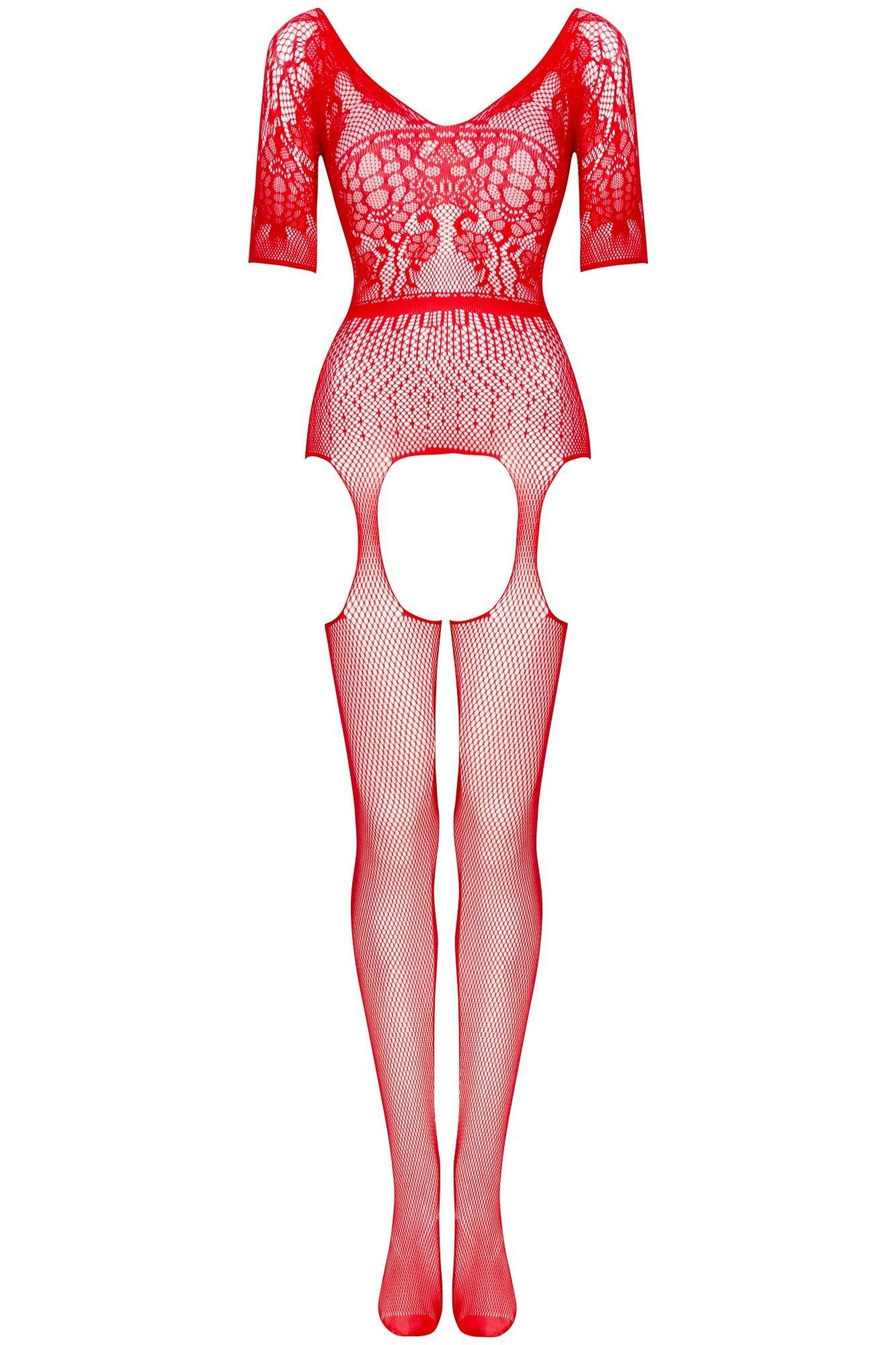 Beauty Night Courtney Red Super Sexy Fishnet Bodystocking - Image 4