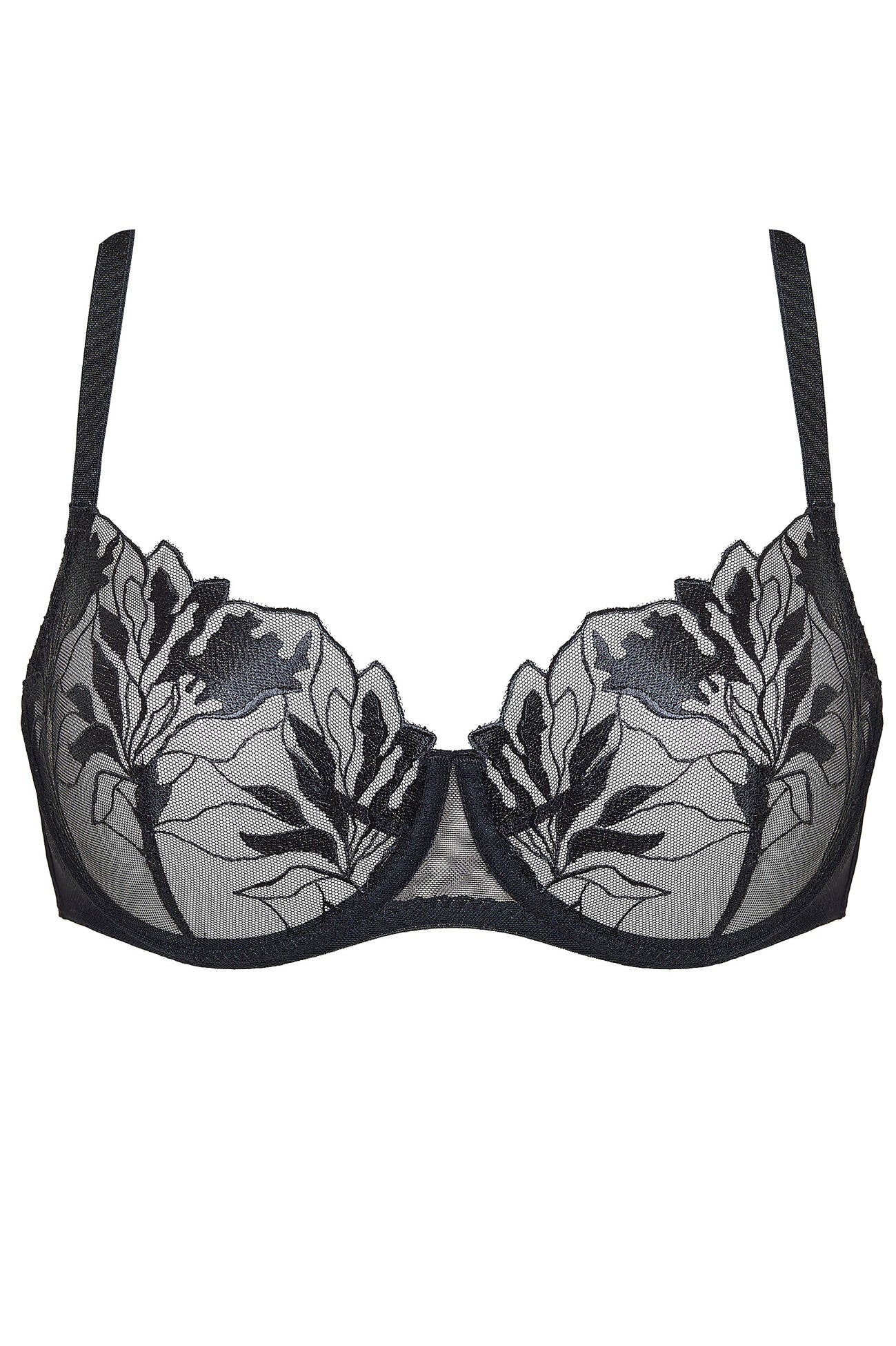 Gorteks Coco Black Transparent Demi Bra - Image 3