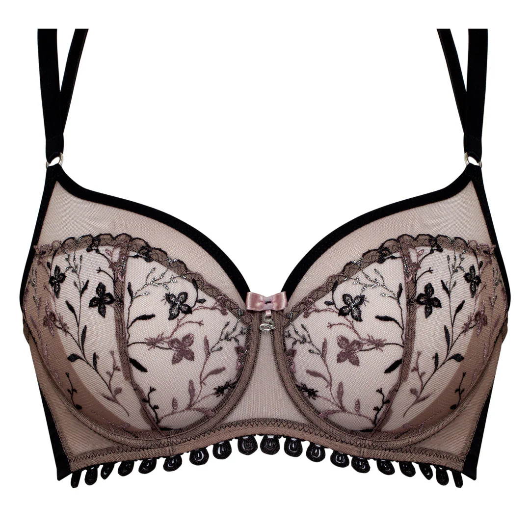 Samanta Antinea Black Transparent Embroidered Underwire Bra - Image 7
