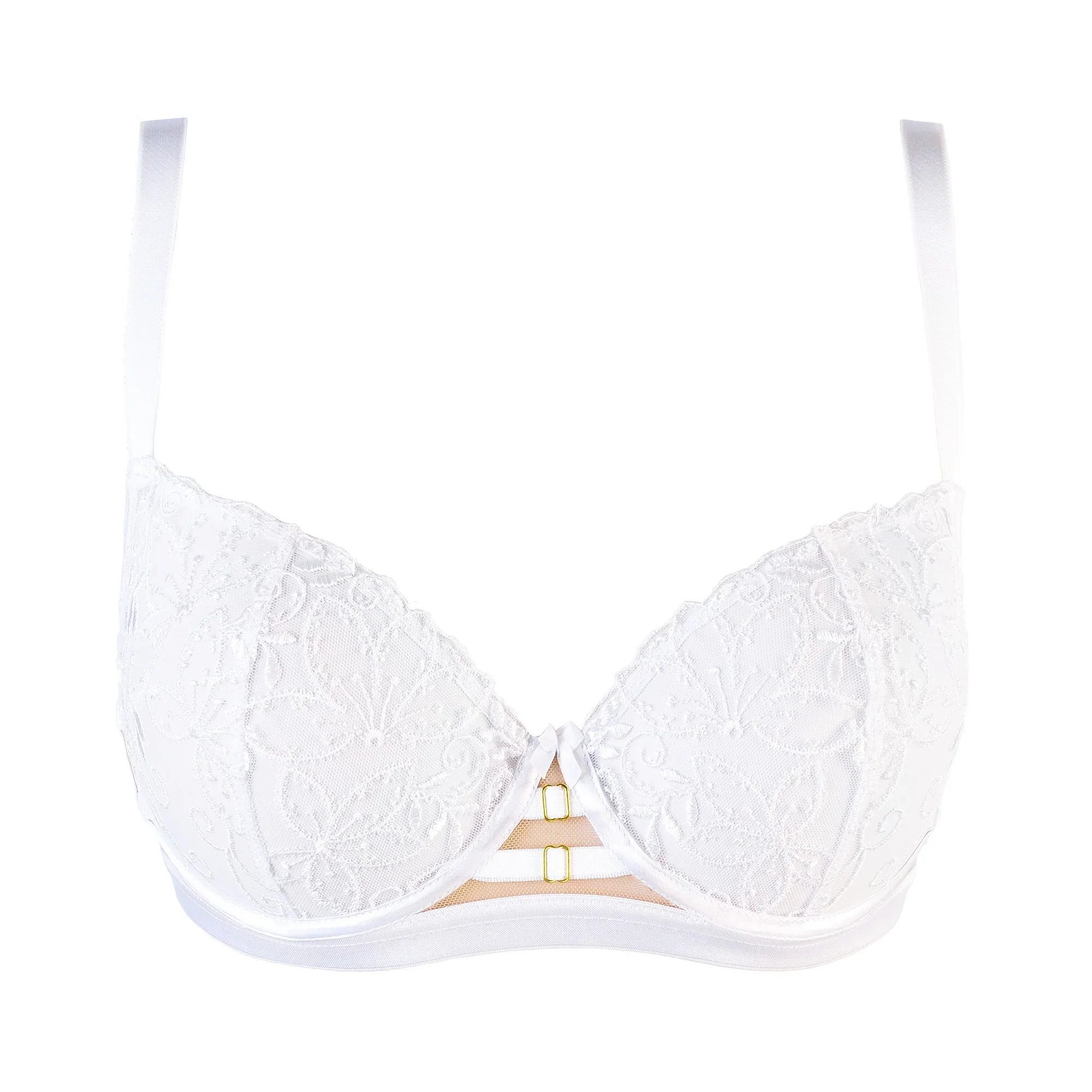 Axami Angel White Sheer Balconette Bra - Image 7