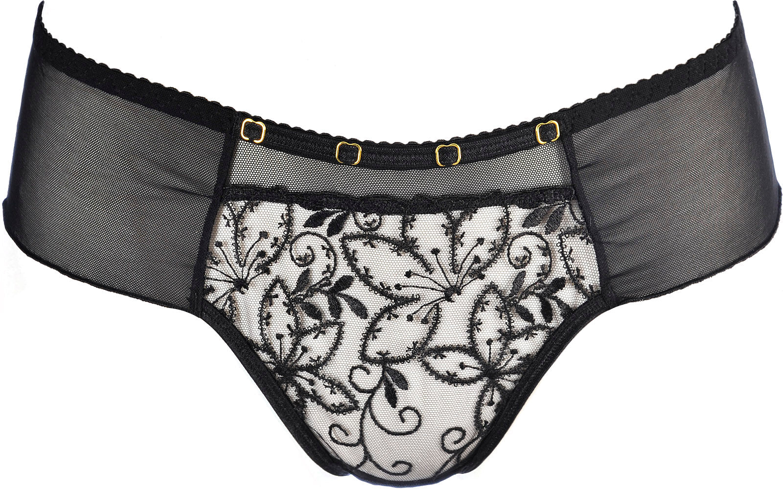 Axami Angel Black Ultra Sheer Brazilian Thong Panty - Image 5